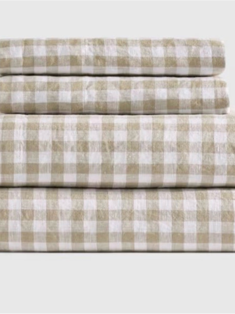 NEW Cafe gingham QUINCE FULL SIZE sheet set WITH cases WITH top sheet $174